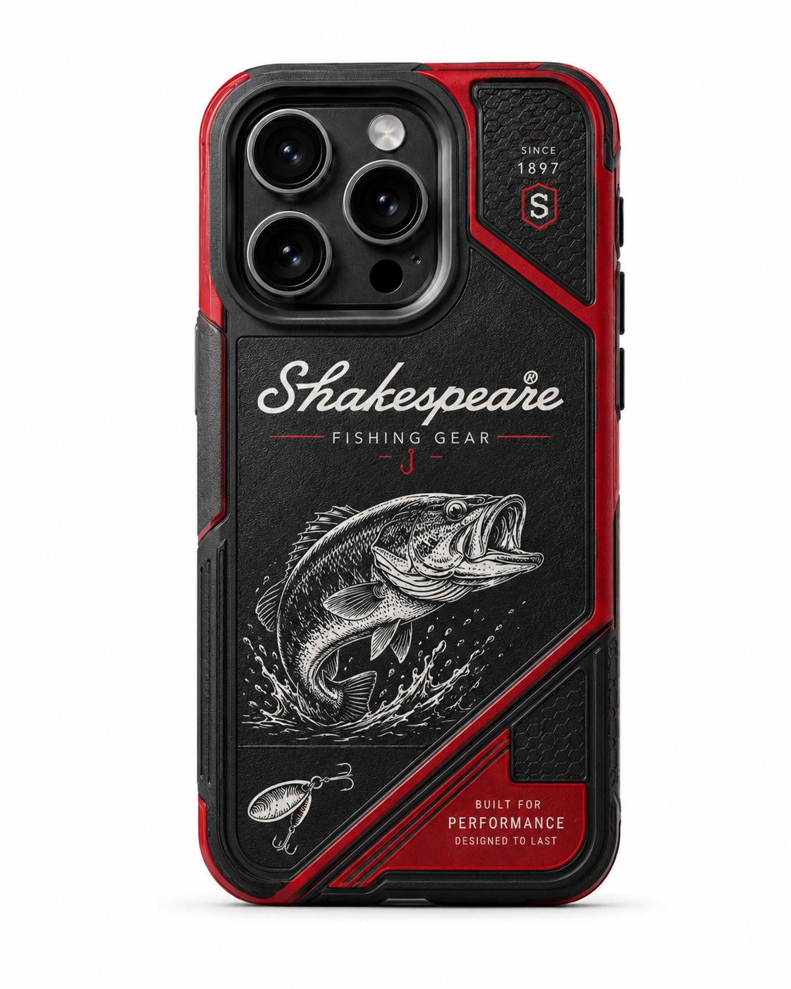 Black Bass Angler iPhone Case