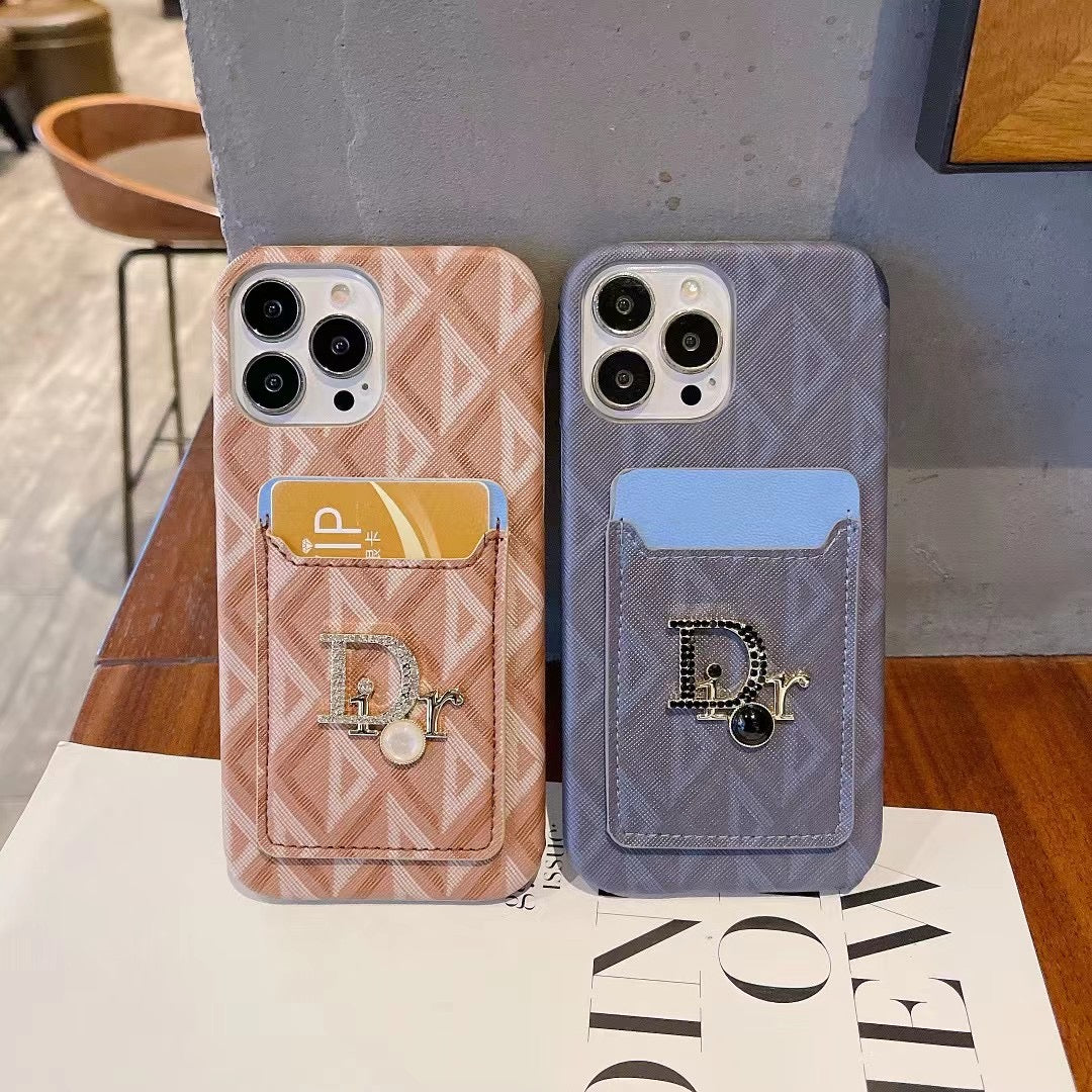 CD Fashionable iPhone Case with Card Pocket