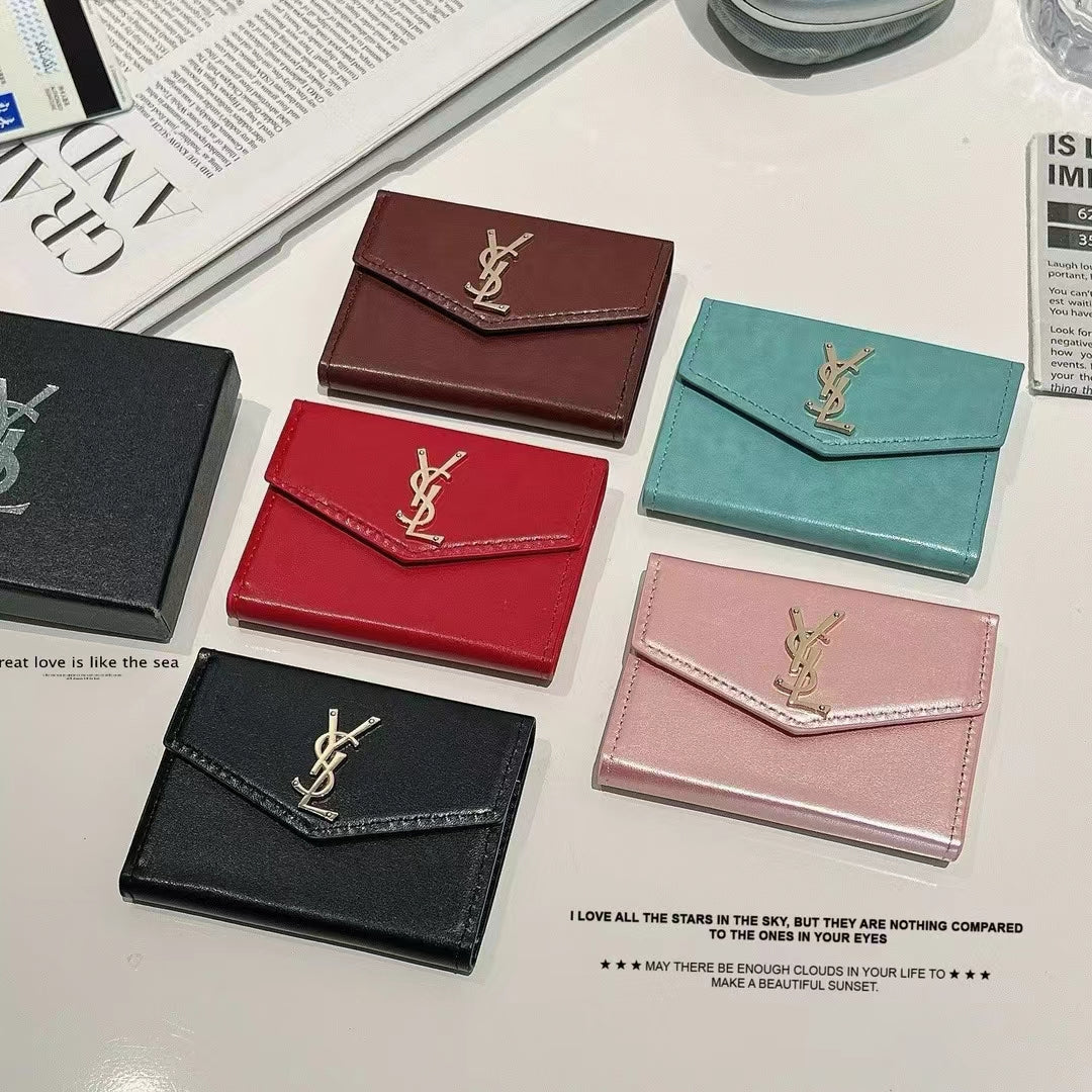 Luxury YLS Inspired Monogram Card Holder Wallet
