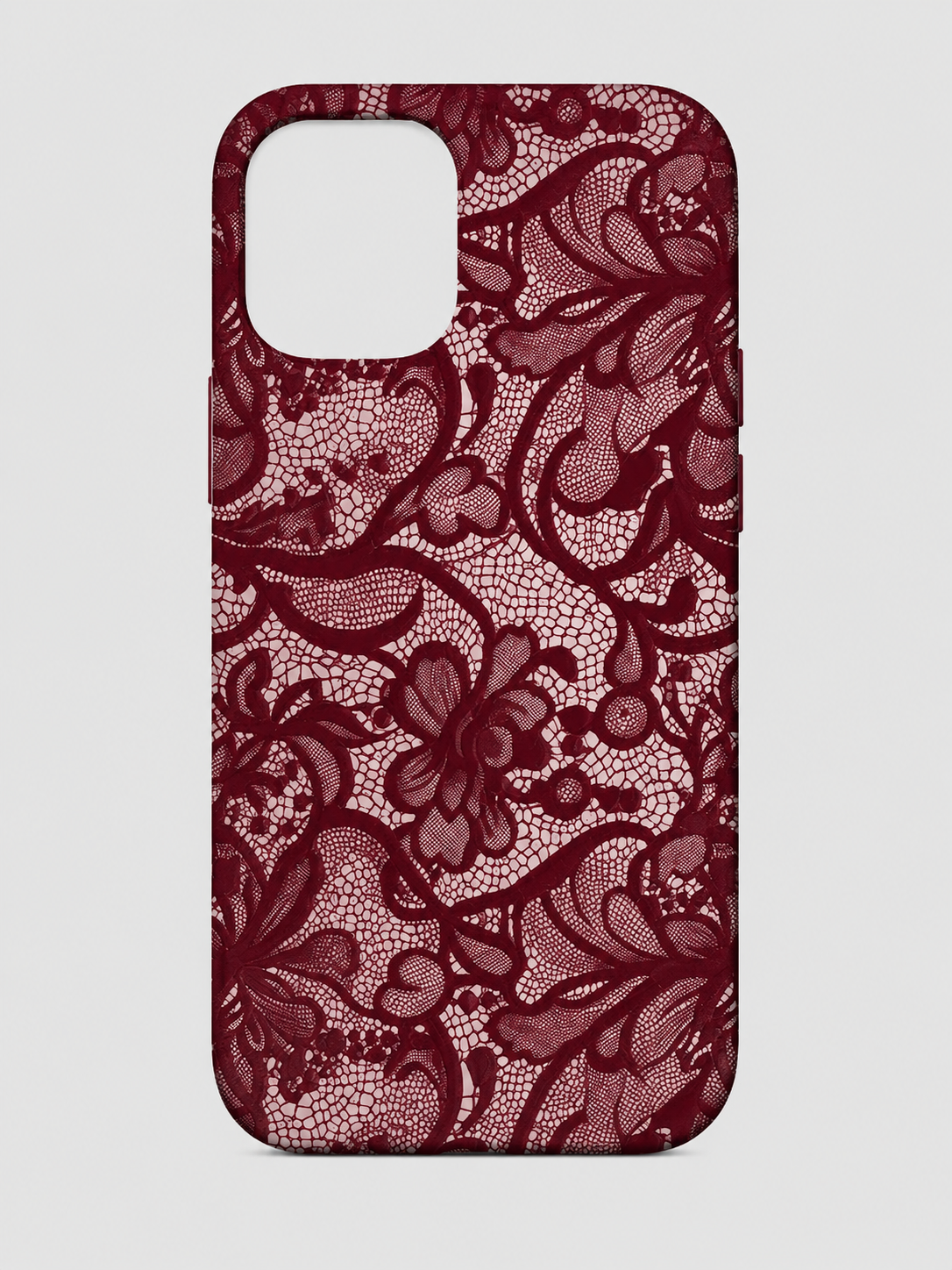 Burgundy Lace Vintage Pattern Phone Case