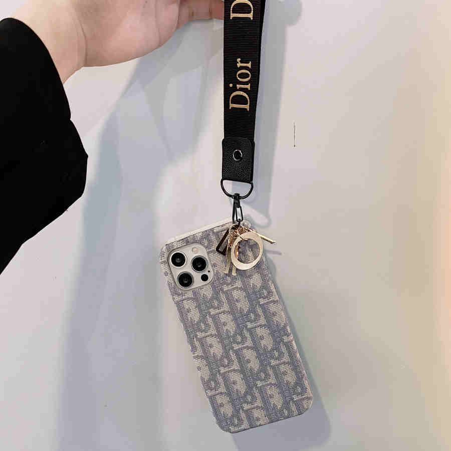 Chic CD Lady iPhone Case with Designer Keychain