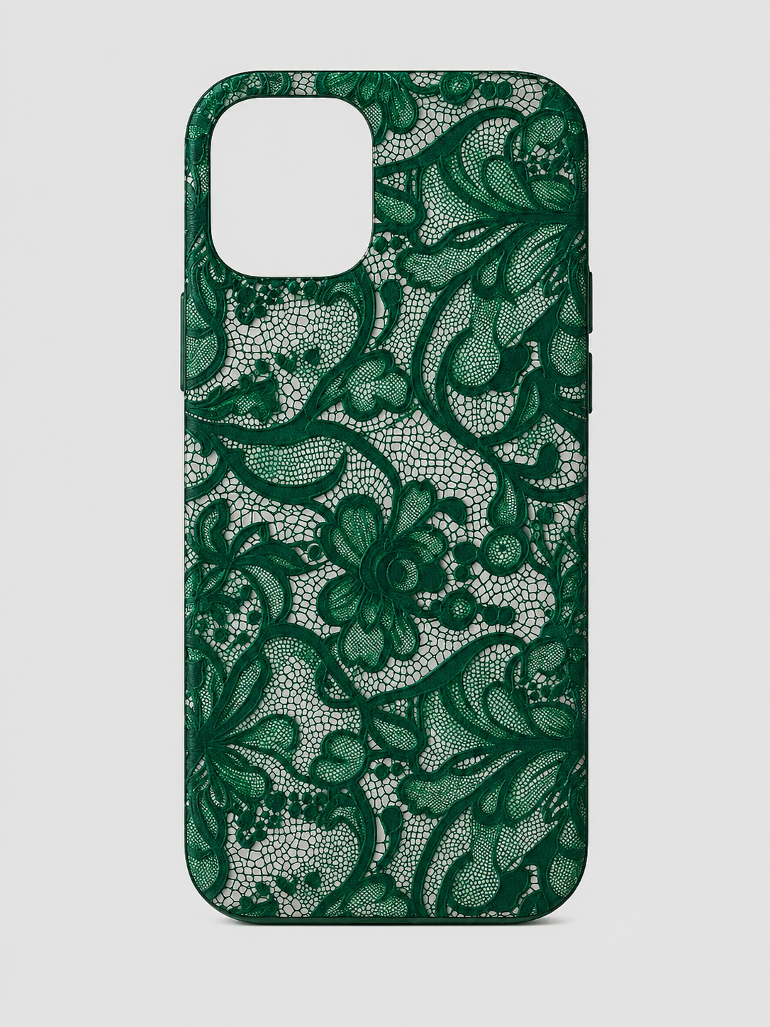 Emerald Green Lace Vintage Pattern Phone Case