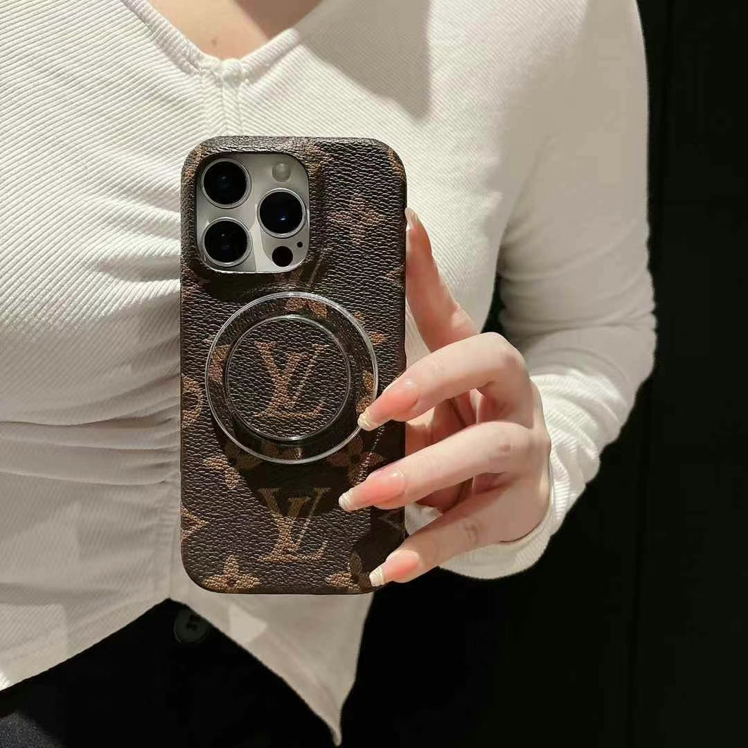 Luxury LV Monogram Magnetic Ring Phone Case