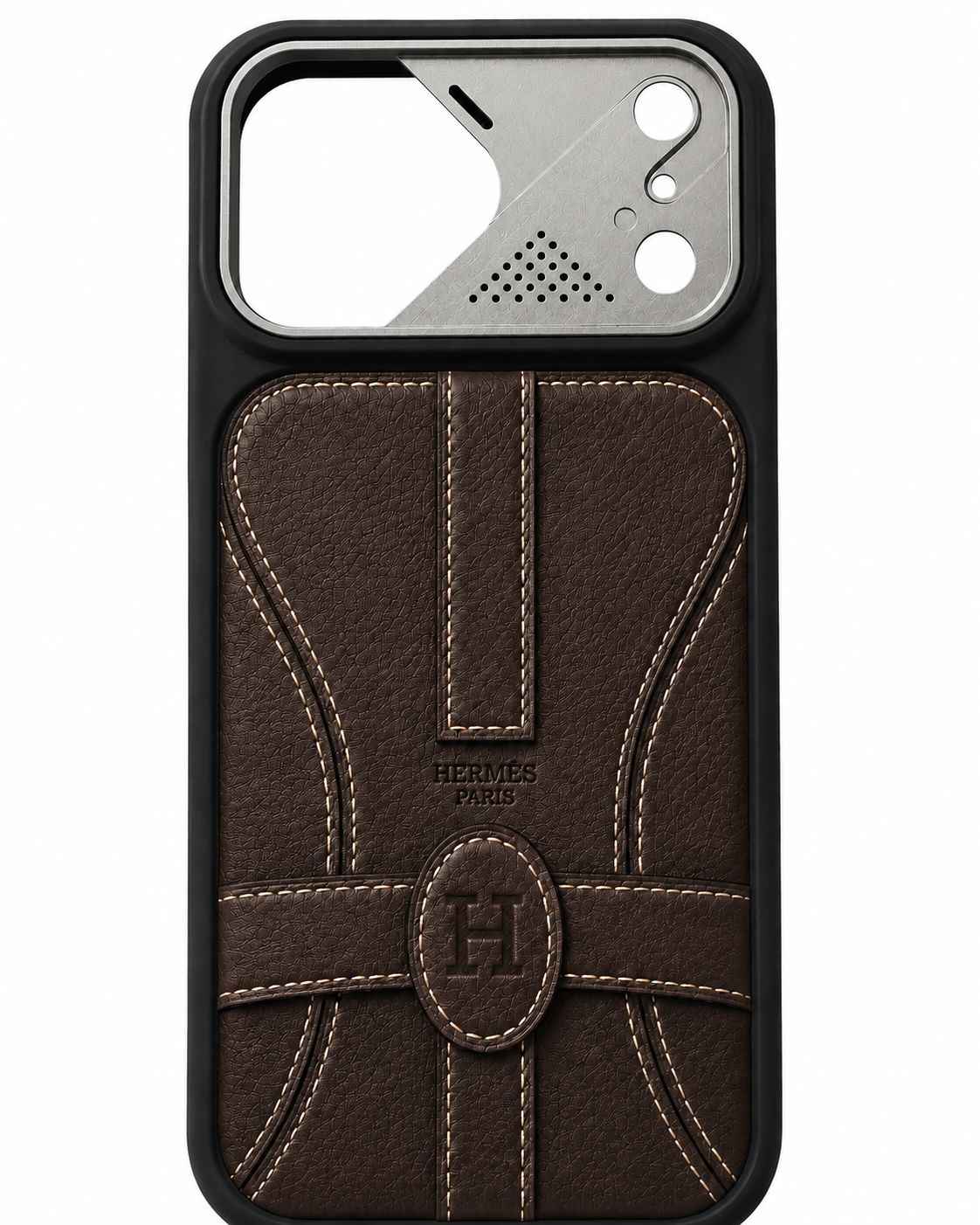 Cognac Saddle Leather Case for iPhone