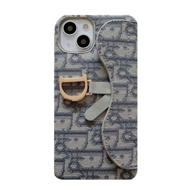Personalized CD Black iPhone Case With Card Holder