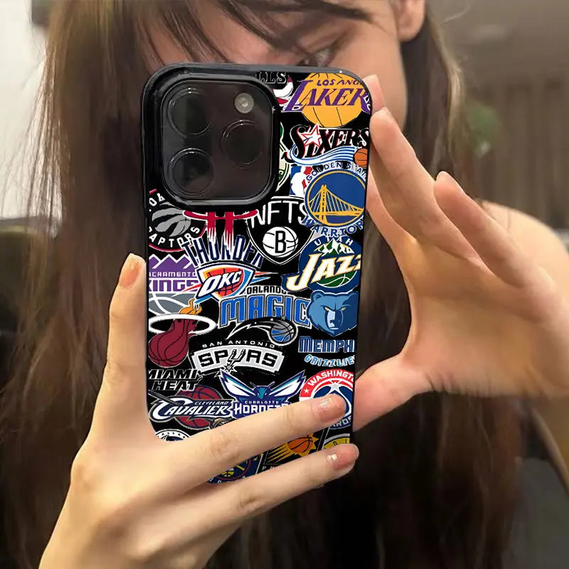 Fashionable basketball team logo iPhone case