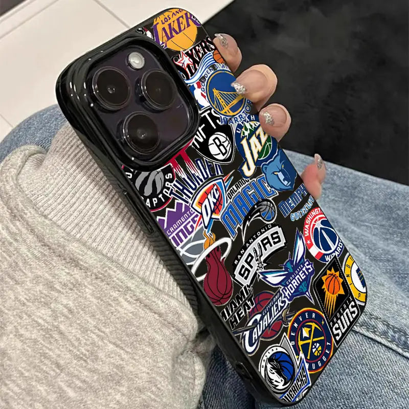 Fashionable basketball team logo iPhone case