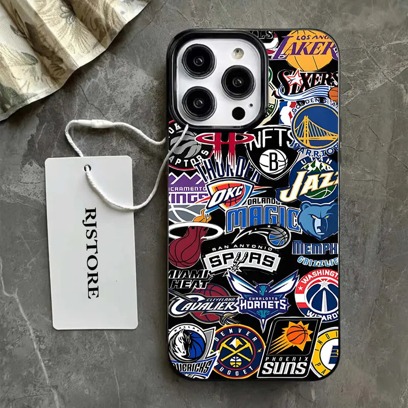Fashionable basketball team logo iPhone case